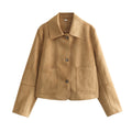 Damen Dünne Wildlederjacke EB