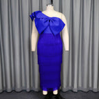 Damen Cocktailkleid mit voluminösem Rüschendesign und Fransen EB