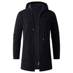 Damen gemütlicher Kapuzenmantel aus schwerem Fleece EB