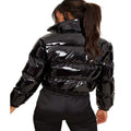 Damen glänzende Steppjacke EB