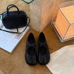 Damen Ballerinas mit stilvollem Schnürdesign und weichem Leder EB