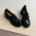 Damen Bequeme Schnürschuhe mit modischem Design und robustem Absatz EB