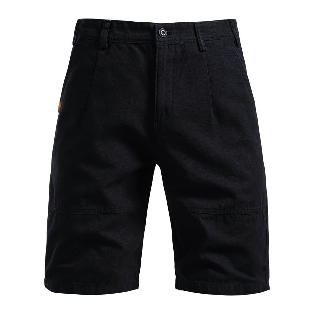 Robuste Bermuda-Shorts aus Baumwoll-Twill für Herren mit verstärkten Knieeinsätzen