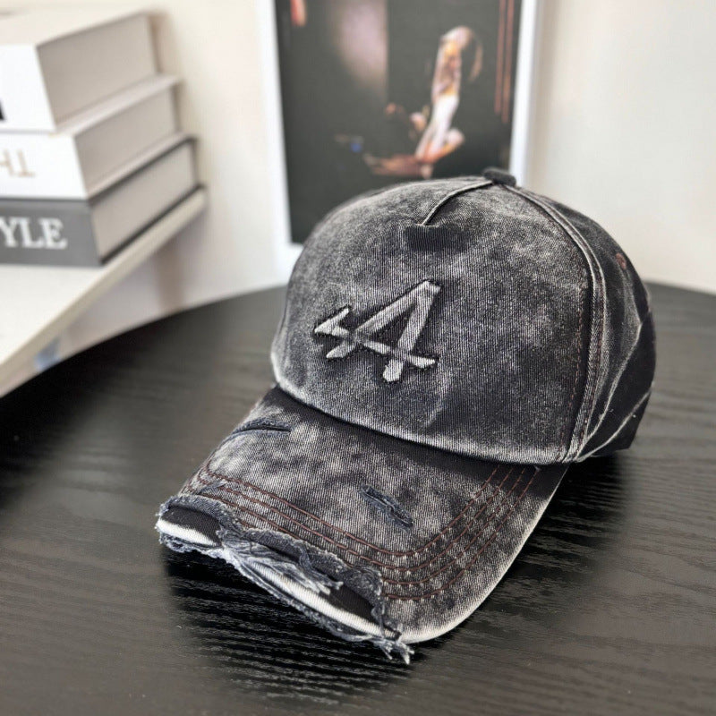 Damen-Baseballkappe im Vintage-Stil mit Used-Look