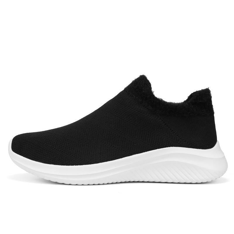 Damen Bequeme Slip-On Laufschuhe mit weich gefüttertem Kragen EB