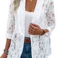 Damen elegante Spitzenjacke mit lässigem Schnitt EB
