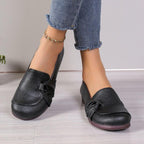 Damen Bequeme Ballerinas mit eleganter Schleifen-Applikation EB