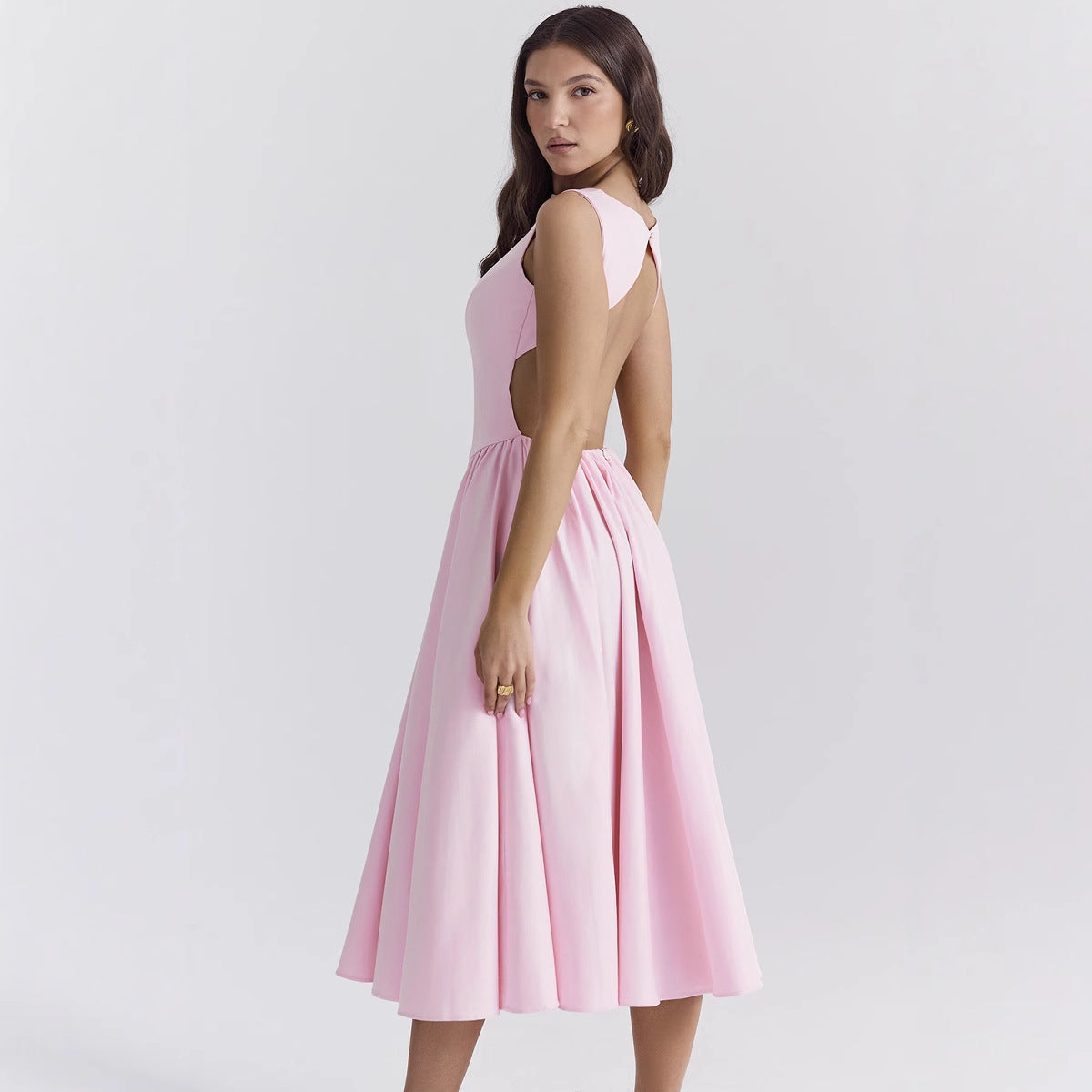 Damen A-Linie Cocktailkleid mit elegantem Taillenkürzel und femininem Schnitt EB