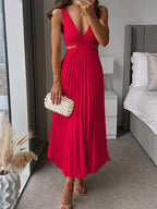 Damen Elegant gefaltetes Abendkleid EB