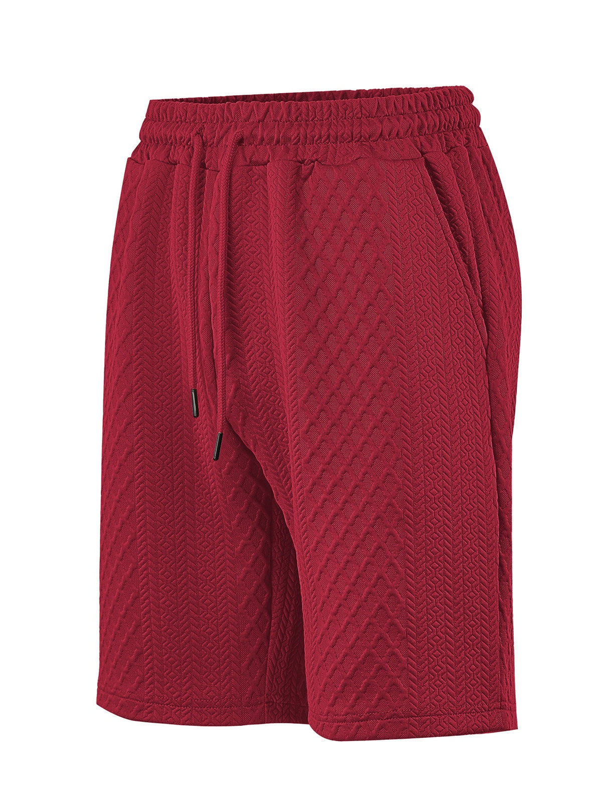 Herren nan strukturierte Lounge-Shorts mit Elastikbund Tunnelzug und seitlichen Eingrifftaschen EB