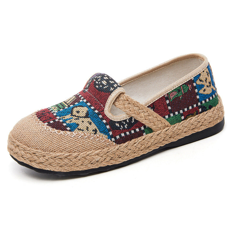 Damen bequeme und stilvolle Clogs mit buntem Muster EB