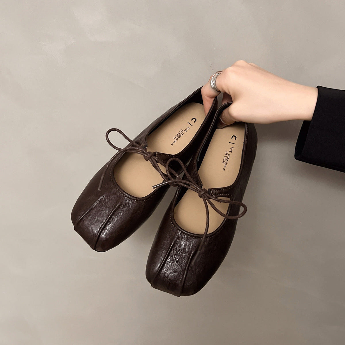 Damen elegante Ballerinas mit praktischer Schleifenverzierung und hochwertigem Wildlederoberteil EB