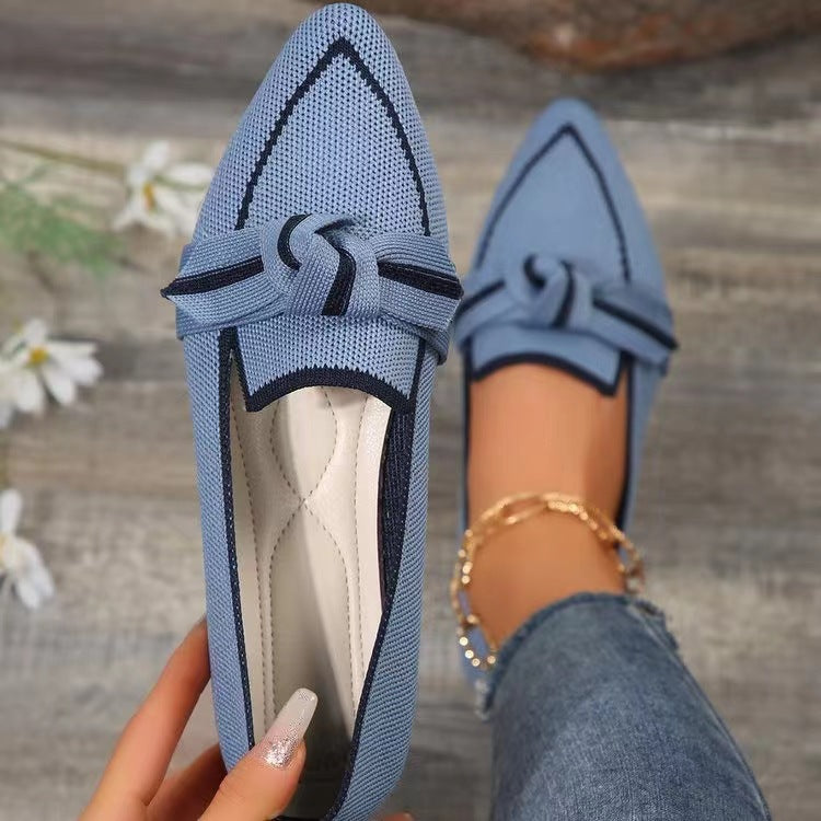 Damen bequeme Slip-On Mokassins mit modischen Details EB