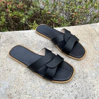 Damen bequeme Clogs mit modischem Überkreuz-Riemendesign EB
