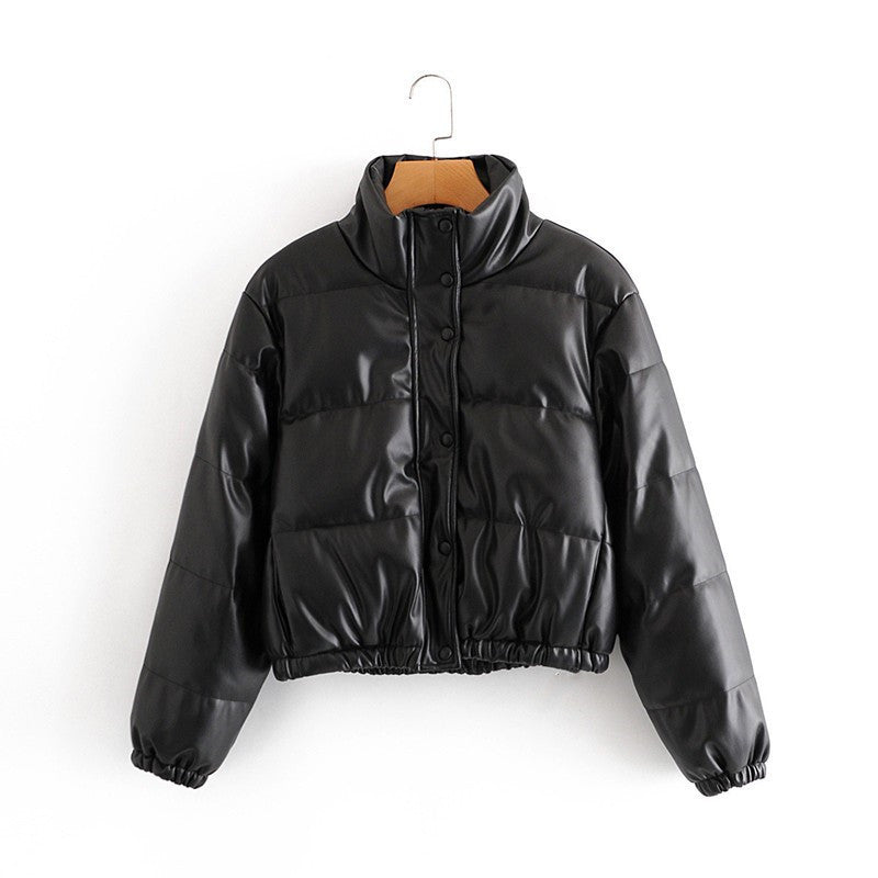 Damen Kunstleder Steppjacke EB