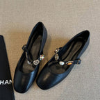 Damen Ballerina-Schuhe mit dekorativer Schnalle und elegantem Design EB