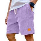 Feincord-Shorts für Herren mit elastischem Kordelzugbund