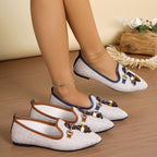 Damen elegante Ballerinas mit modischem Dekor EB