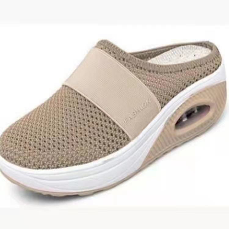 Damen bequeme Clogs mit atmungsaktivem Mesh-Obermaterial und stützendem Fußbett EB
