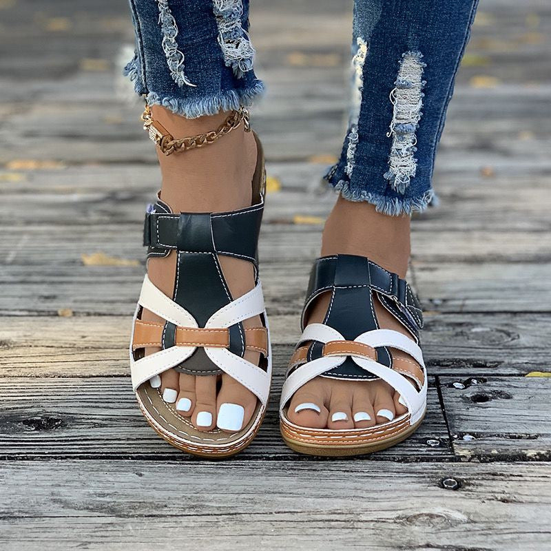 Damen Clogs mit verstellbaren Riemen und gepolstertem Fußbett EB