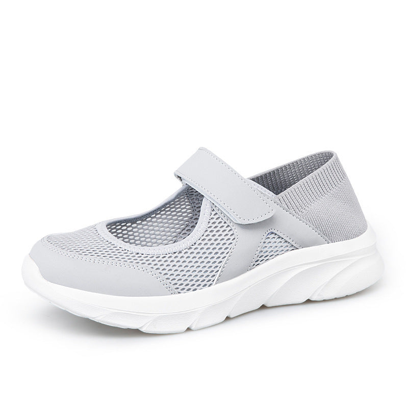 Damen Atmungsaktive Freizeitschuhe mit Klettverschluss und flexiblem Obermaterial EB