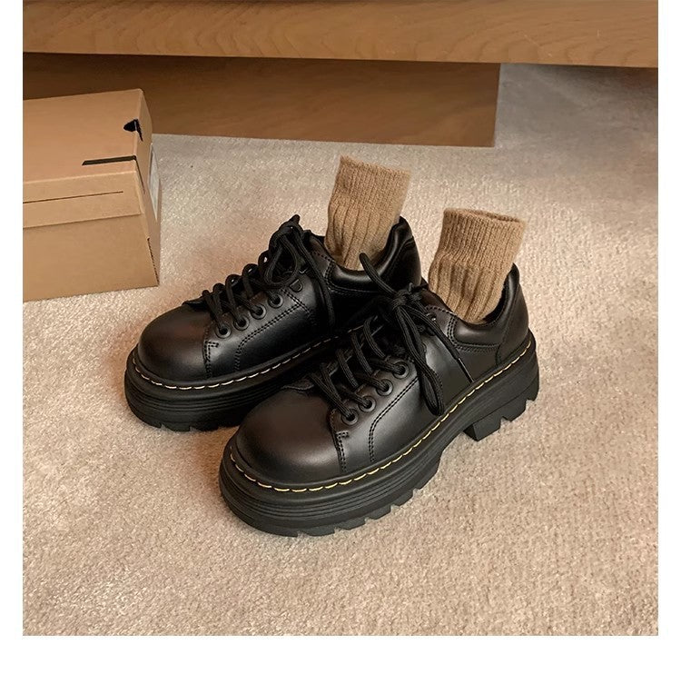 Damen Chunky Schnürschuhe mit robustem Plateau EB