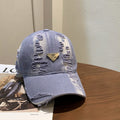 Women's Distressed Denim Baseball Cap