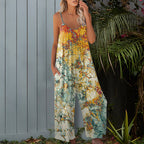 Damen Sommerlicher Overall mit floralem Design und praktischen Taschen EB
