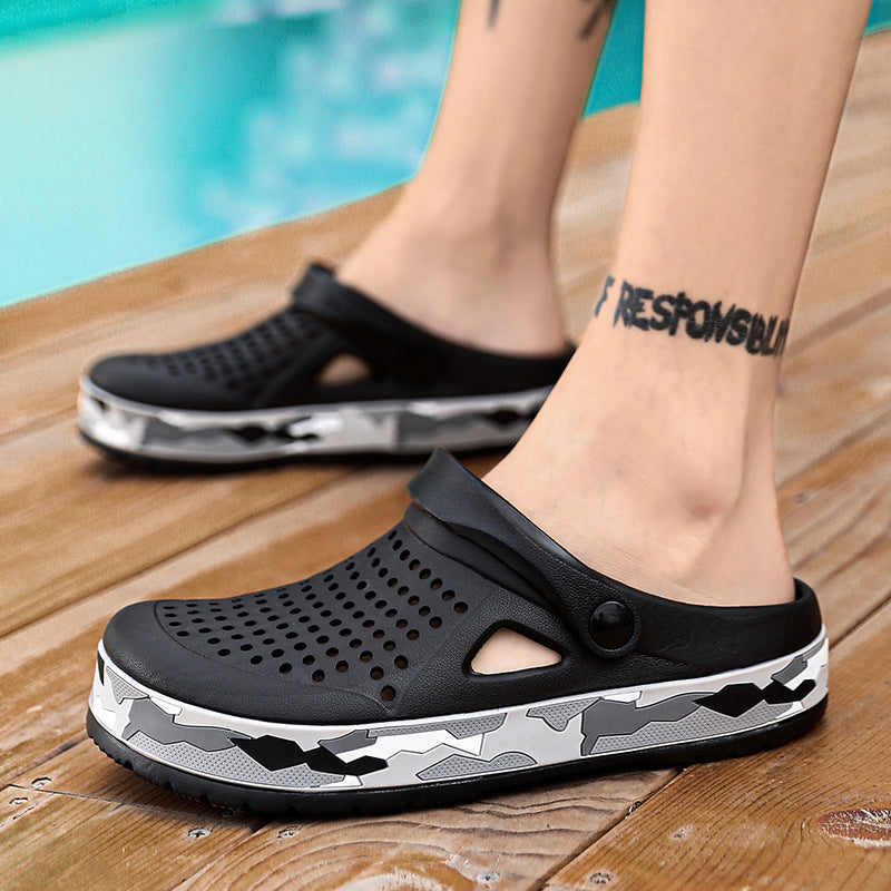 Damen Bequeme und luftdurchlässige Clogs mit modischer Sohle EB