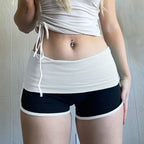 Damen Sportliche Shorts mit hohem Bund EB