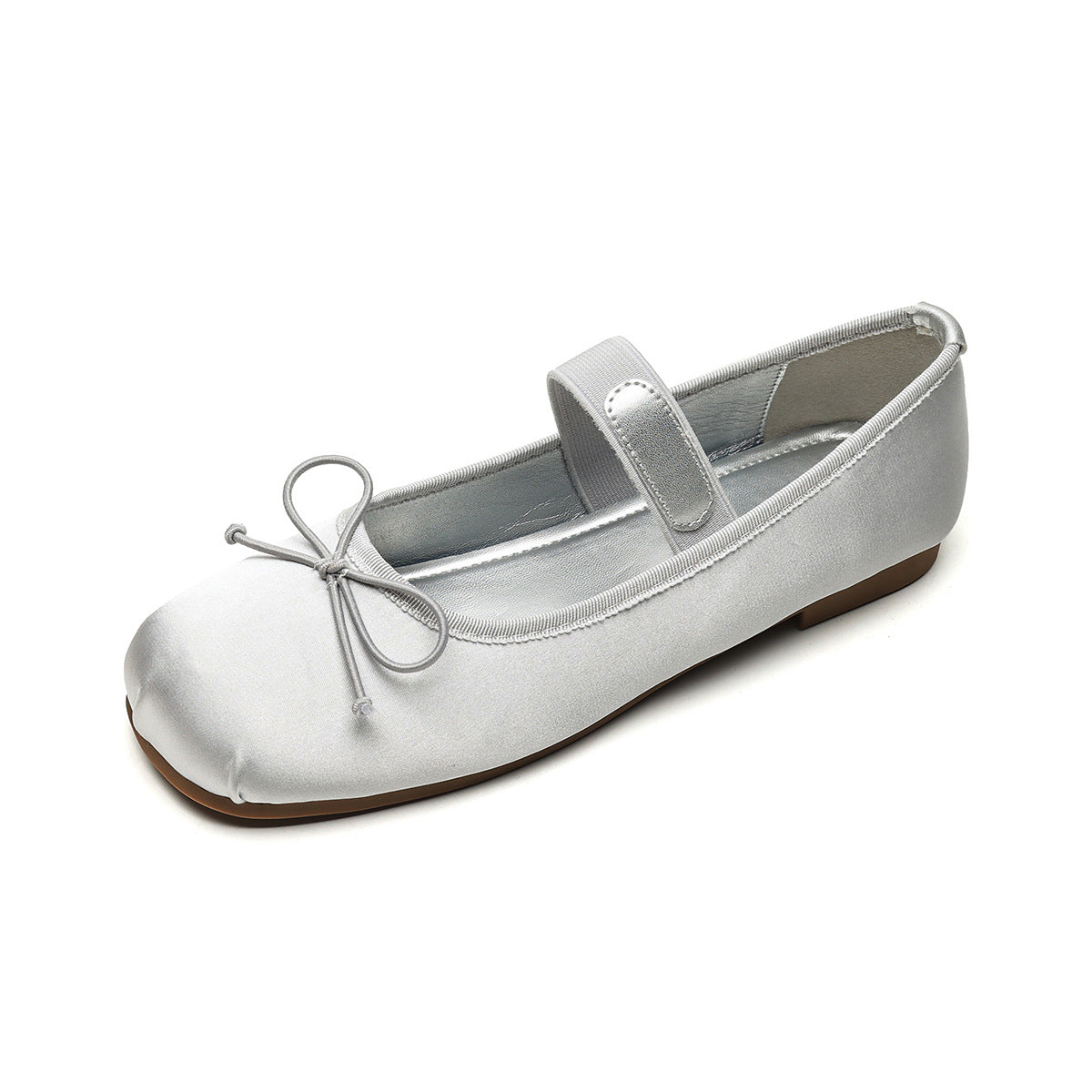 Damen Ballerinas mit verstellbarem Riemen und elegantem Schleifendesign EB