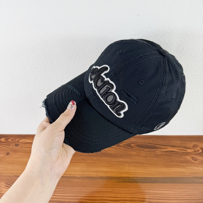 Herren-Baseballkappe mit Distressed-Grafik