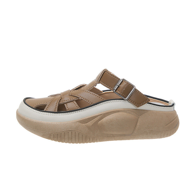Damen Bequeme Slingback Sandalen mit verstellbarem Riemendesign und anatomischer Fußbett EB