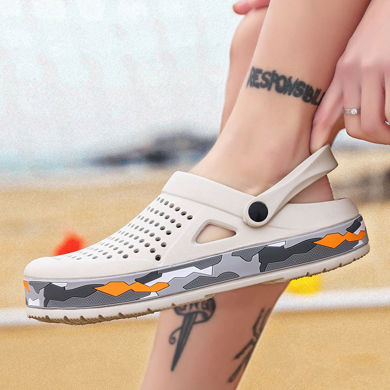 Damen Bequeme und luftdurchlässige Clogs mit modischer Sohle EB