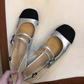 Damen Ballerinas mit stylischen Riemen und modischem Spitzenverschluss EB