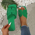 Damen Bequeme Slide-Sandalen mit trendigem Querriemen EB