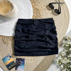 Hochwertige Damen-Shorts mit Rüschen und elastischem Bund