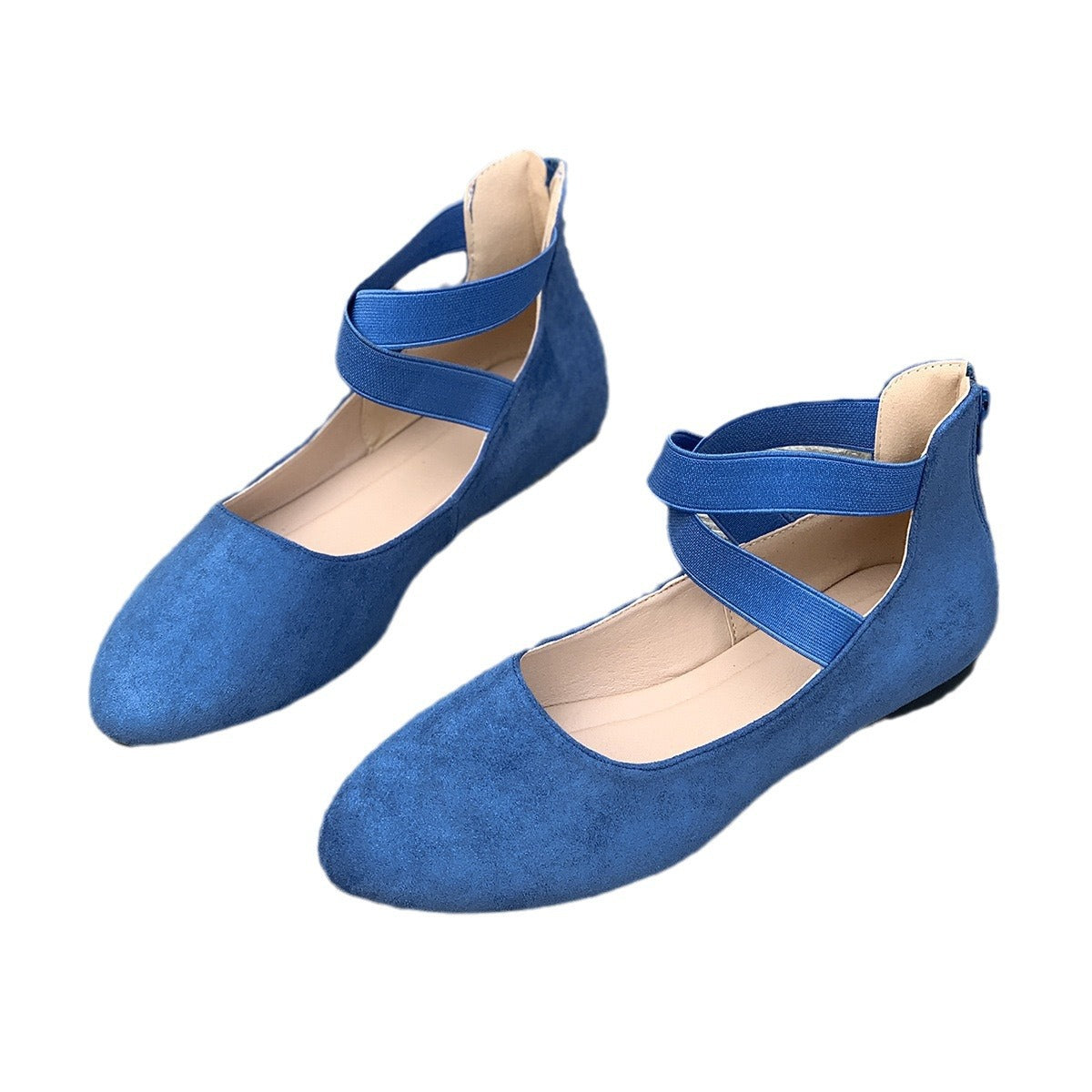 Damen Bequeme Ballerinas mit modischem Riemchen-Design EB