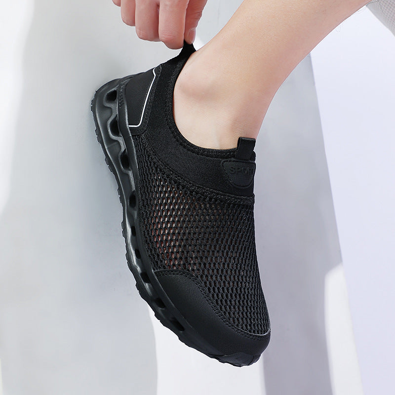 Damen Atmungsaktive Freizeitschuhe mit flexiblem Netzmaterial und rutschfester Sohle EB