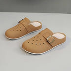 Damen bequeme Clogs mit modischem Riemen und atmungsaktivem Obermaterial EB