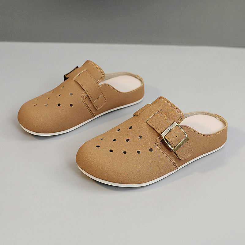 Damen bequeme Clogs mit modischem Riemen und atmungsaktivem Obermaterial EB