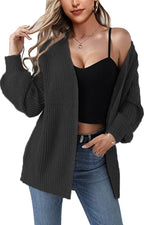 Damen Grober Strickcardigan mit offenen Fronten und lässigem Schnitt EB