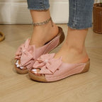 Damen Bequeme Slipper mit großem Schleifendetail EB
