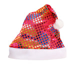 Glitzernde Weihnachtsmütze mit Plüschbesatz