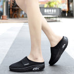 Damen atmungsaktive Slip-On Clogs mit elastischem Riemendesign EB