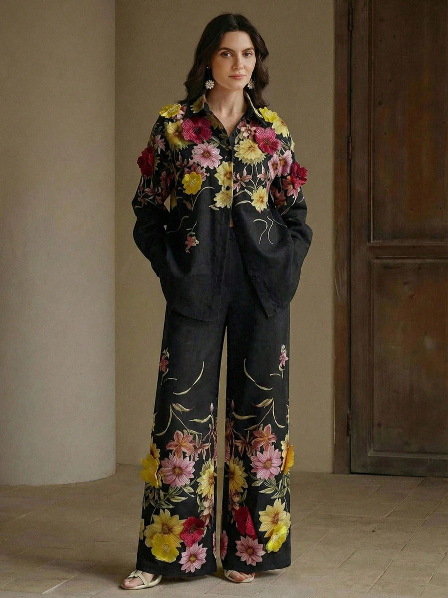 Eleganter Damen-Jumpsuit mit Blumenmuster