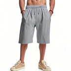 Herren nan lässige Bermudashorts aus Baumwollmix mit elastischem Bund Kordelzug und Seitentaschen EB