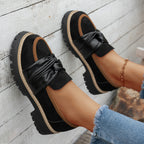 Damen Mokassins mit modischer Knotendetail und bequemer Profilsohle EB