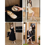 Damen Ballerina-Pumps mit modischem Riemchen und komfortablem Fußbett EB