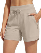 Damen Performance aktive Shorts mit integriertem Boxershorts-Futter EB